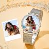 Custom Women's Photo Watch Engraved Alloy Bracelet Watch For Her