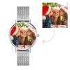 Women's Engraved Alloy Bracelet Photo Watch 36mm