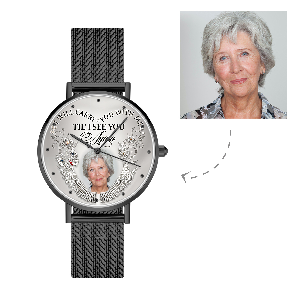 Custom Photo Memorial Watch Commemorate Gifts - soufeelus