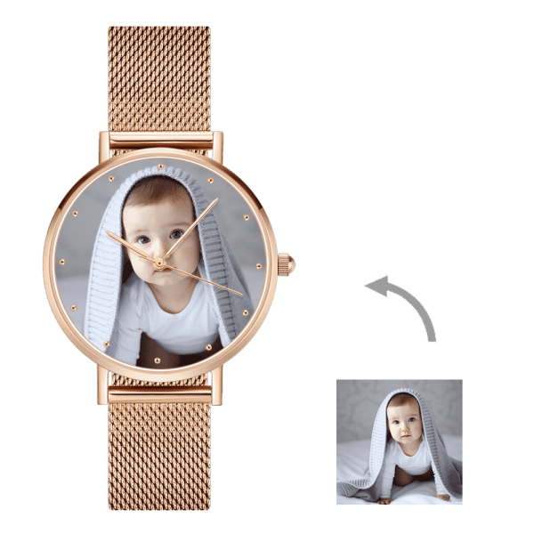 Custom Photo Watch Engraved Alloy Bracelet - photowatch
