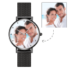 Men's Engraved Alloy Bracelet Photo Watch 40mm
