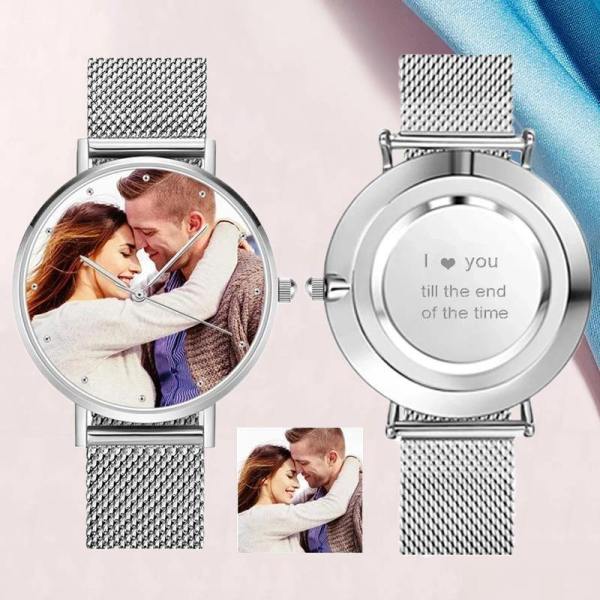 Custom Photo Watch Engraved Alloy Bracelet - photowatch