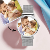 Unisex Engraved Sliver Photo Watch