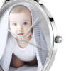 Personalized Engraved Watch, Photo Watch With Black Leather Strap