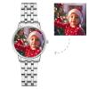 Watch For Men Unisex Engraved Alloy Bracelet Photo Watch 40mm Christmas Gifts