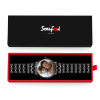 Custom Photo Watch Men's Black Alloy Bracelet Holding Hands Engraved Name Watch Father's Day Gift For Dad - soufeelus