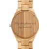 Men's Engraved Bamboo Photo Watch Wooden Strap 45mm