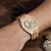 Men's Engraved Bamboo Photo Watch Wooden Strap 45mm
