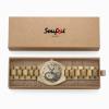 Men's Engraved Bamboo Photo Watch Wooden Strap 45mm