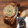 Men's Engraved Wooden Photo Watch Wooden Strap 45mm - photowatch