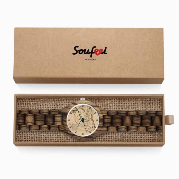 Men's Engraved Wooden Photo Watch Wooden Strap 45mm - photowatch