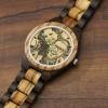 Men's Engraved Wooden Photo Watch Wooden Strap 45mm - photowatch