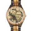 Men's Engraved Wooden Photo Watch Wooden Strap 45mm - photowatch