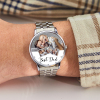 Personalized Engraved Photo Watch Men's Black Alloy Bracelet Photo Watch Father's Day Gifts For Dad - soufeelus