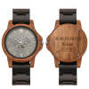 Custom Mens Engraved Wood Watch Personalized Watch for Husband Anniversary Gift