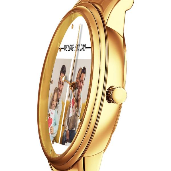 Custom Engraved Photo Watch Personalized Engraved Picture Watch Father's Day Gifts For Dad - photowatch