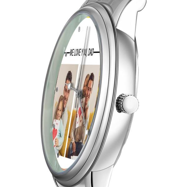 Custom Engraved Photo Watch Personalized Engraved Picture Watch Father's Day Gifts For Dad - photowatch