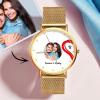 Splicing Red Heart Photo Watch Romantic Valentine's Day Gifts For Coup