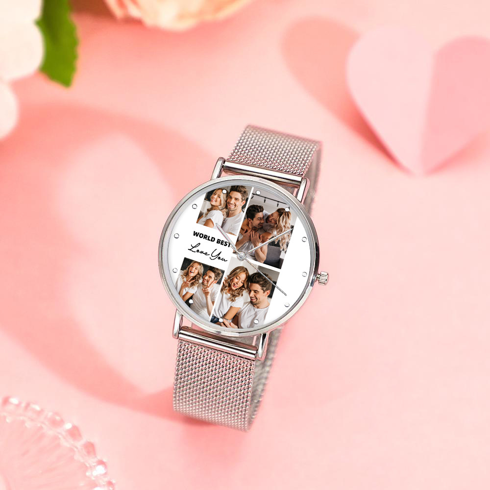 Personalized Engraved Photo Watches With Alloy Strap Valentine's Day G