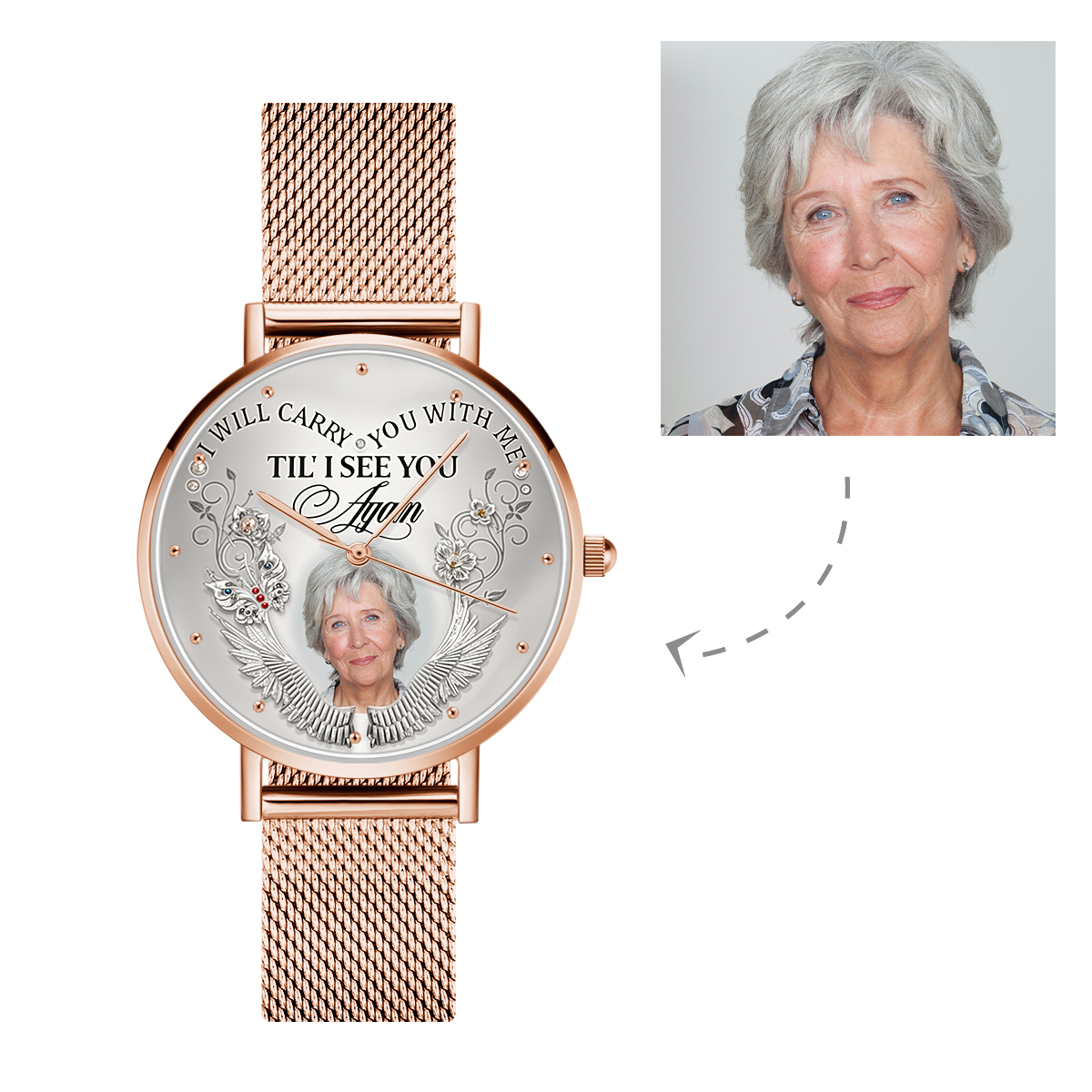 Custom Photo Memorial Watch Commemorate Gifts - soufeelus