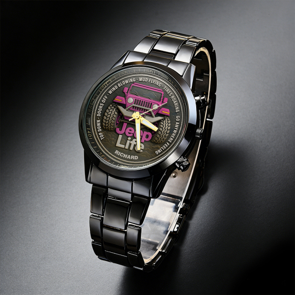 Personalized Off-Road Adventure Watch, Custom Name Sport Style Wristwatch for Car & Outdoor Lovers, Best Choice for Valentine's Day