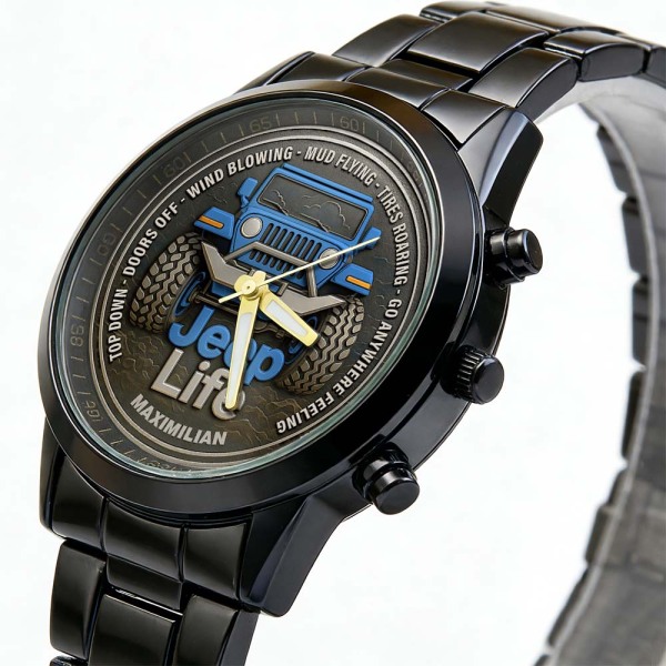 Personalized Off-Road Adventure Watch, Custom Name Sport Style Wristwatch for Car & Outdoor Lovers, Best Choice for Valentine's Day