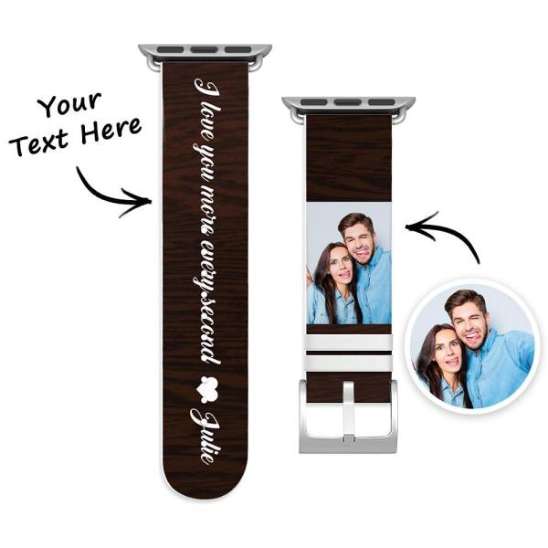 Watch Band Custom Photo And Text Silicone Watch Band Perfect Gift For Anniversary