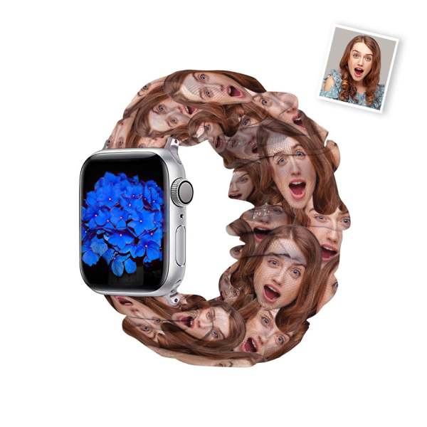 Custom Funny Watch Band with Your Face Scrunchies Watch Bands Gifts for Her