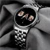 Custom Photo Watch Men's Black Alloy Watch Bracelet for Dad Father's Day Gift