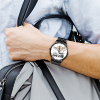 Custom Engraved Watch Men's Black Alloy Watch Holding Hands Bracelet Father's Day Gift for Dad - soufeelus