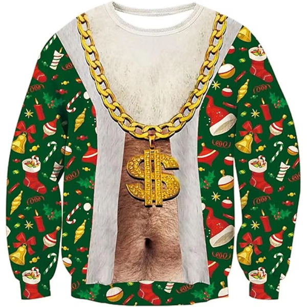 Funny Christmas Sweatshirt for Men & Women – Ugly Christmas Pullover, Novelty Holiday Crewneck Sweatshirt