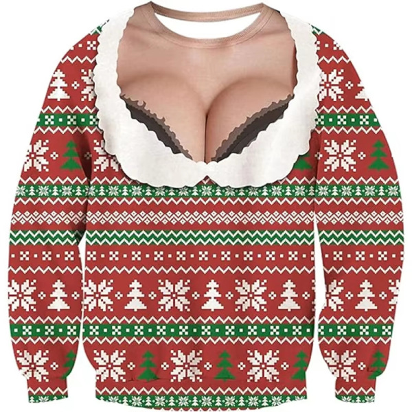 Funny Christmas Sweatshirt for Men & Women – Ugly Christmas Pullover, Novelty Holiday Crewneck Sweatshirt