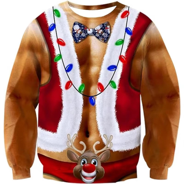 Funny Christmas Sweatshirt for Men & Women – Ugly Christmas Pullover, Novelty Holiday Crewneck Sweatshirt