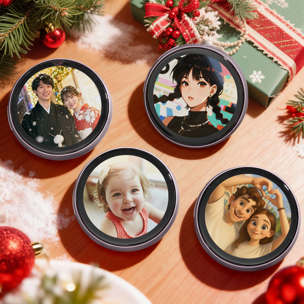 Smart Digital Display Badge with GIF/Photo Sync | Interactive Customizable Pin for Fans & Creators