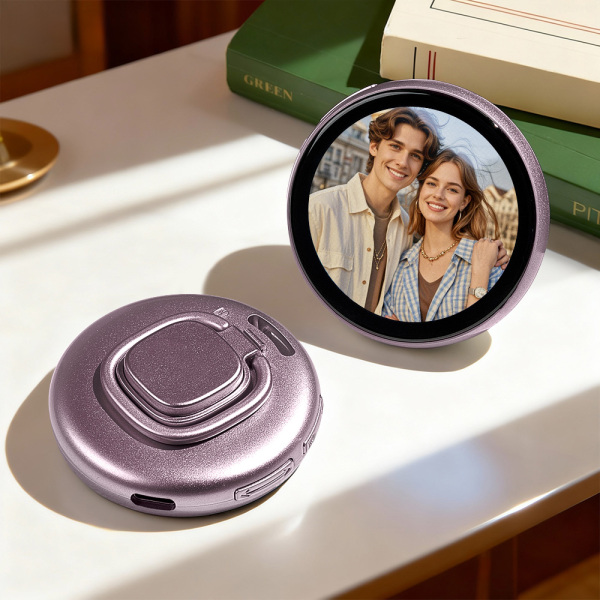 Smart Digital Display Badge with GIF/Photo Sync | Interactive Customizable Pin for Fans & Creators