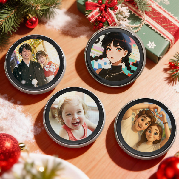 Smart Digital Display Badge with GIF/Photo Sync | Interactive Customizable Pin for Fans & Creators