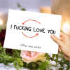Naughty Valentines Day Card Valentines Day Gift For Him