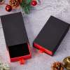 Kraft Paper Drawer Box Black Cardboard Gift Box with Sponge
