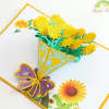 Mother's Day Creative Greeting Card Folding Bouquet Three-dimensional Greeting Card 3d Handmade Blessing Card