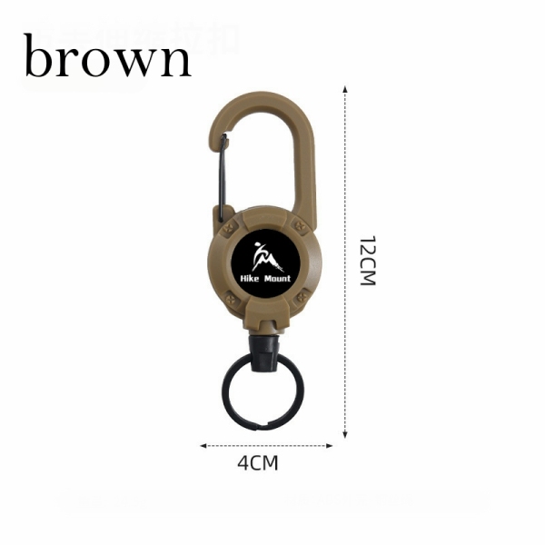 3 In 1 new multifunctional Retractable Pull Reel Carabiner Keychain, Strong Steel Wire Rope Buckle,Outdoor Sport Keychain Tool keychain accessories - Photowatch