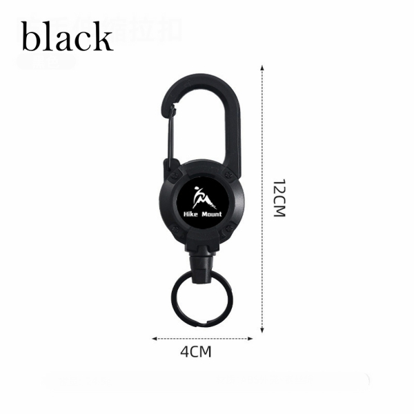 3 In 1 new multifunctional Retractable Pull Reel Carabiner Keychain, Strong Steel Wire Rope Buckle,Outdoor Sport Keychain Tool keychain accessories - Photowatch