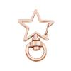 Star-Shaped Swivel Snap Hook Keychain Metal Spring Snap Key Ring Rose Gold