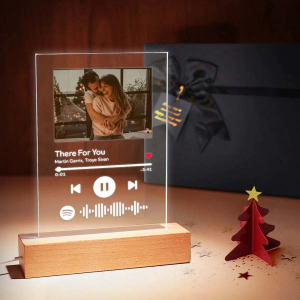 Unique Gifts For Love - Spotify Code Music Plaque Glass For Love(5.9in x 7.7in)