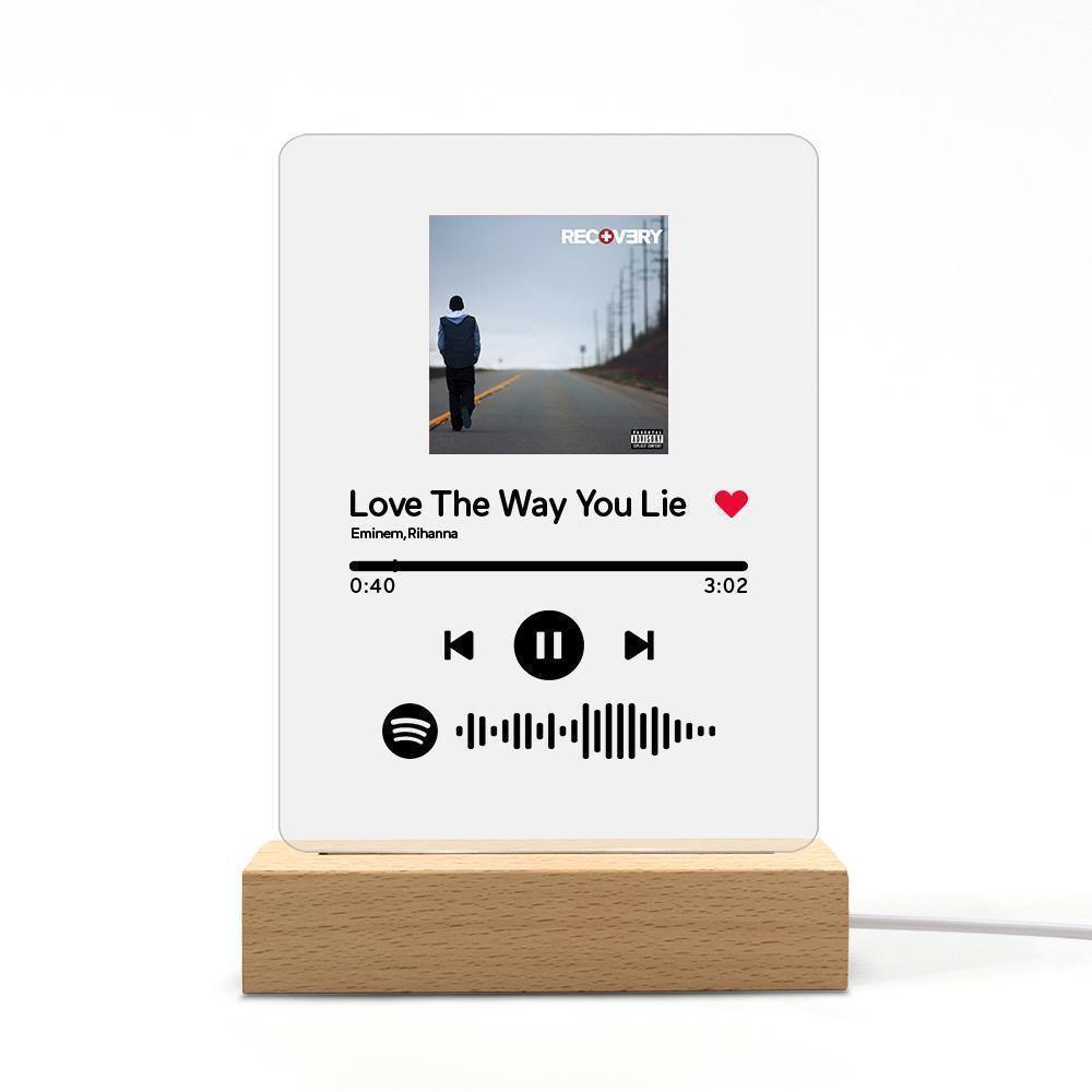 Unique Gifts For Love - Spotify Code Music Plaque Glass For Love(5.9in x 7.7in) - photowatch