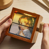 Custom Photo Flipbook Frame Animation Machine Mechanical Hand-cranked Flipbook Box with Light Black Walnut Christmas Gifts - Photowatch