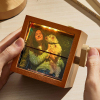 Custom Photo Flipbook Frame Animation Machine Mechanical Hand-cranked Flipbook Box with Light Black Walnut Christmas Gifts - Photowatch