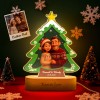 Personalized Christmas Tree Night Light, Custom Photo Engraved Cartoon Style Gift, Best Christmas Gift for Couple, Family - Photowatch