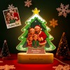Personalized Christmas Tree Night Light, Custom Photo Engraved Cartoon Style Gift, Best Christmas Gift for Couple, Family - Photowatch