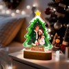 Personalized Christmas Tree Night Light, Custom Photo Engraved Cartoon Style Gift, Best Christmas Gift for Couple, Family - Photowatch