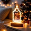 Personalized Christmas Tree Night Light, Custom Photo Engraved Cartoon Style Gift, Best Christmas Gift for Couple, Family - Photowatch